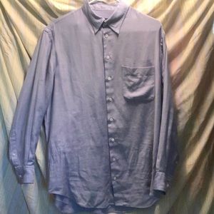 Giorgio Armani Made in Italy Blue with Red Dobbing Dress Shirt - 16 Neck